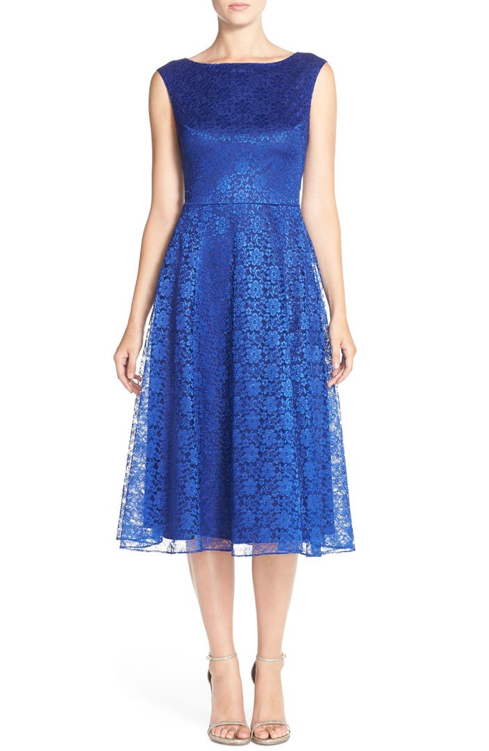 Betsey Johnson Lace Midi Fit & Flare Dress | Nordstrom