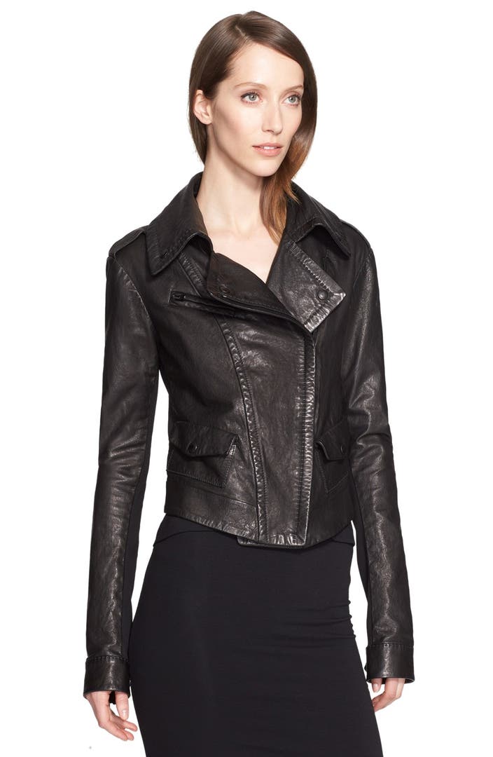 Donna Karan New York Leather Moto Jacket | Nordstrom