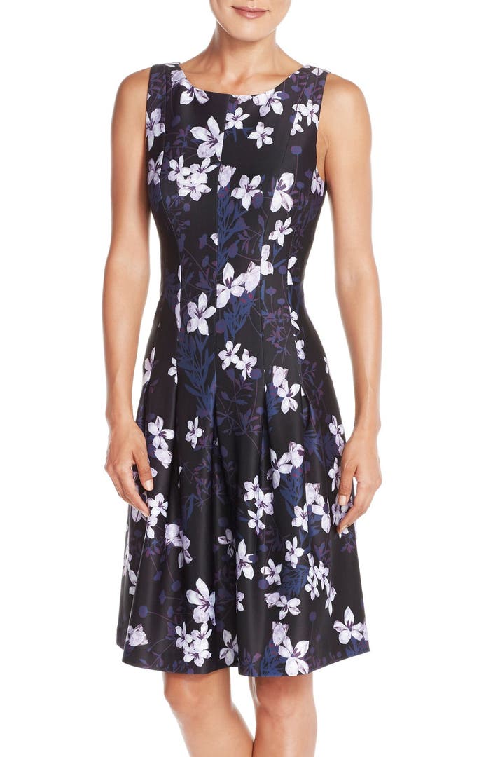 Ivanka Trump Floral Fit & Flare Dress | Nordstrom