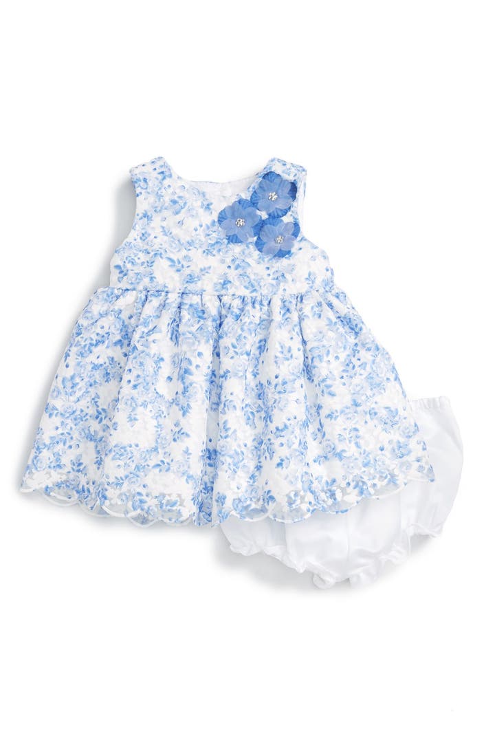 Pippa & Julie Floral Print Brocade Dress (Baby Girls) | Nordstrom