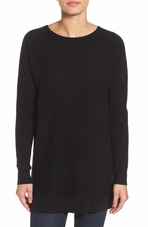 Women's Black Long Sleeve Tunic Sweaters | Nordstrom