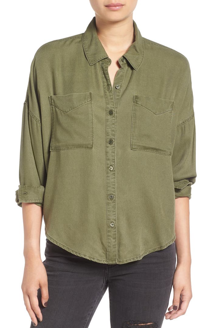 BP. Slouchy Button Front Shirt | Nordstrom