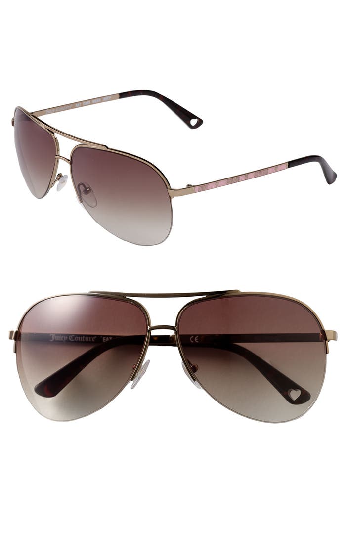 Shades of Couture by Juicy Couture 'Tuxedo' Rimless Aviator Sunglasses ...
