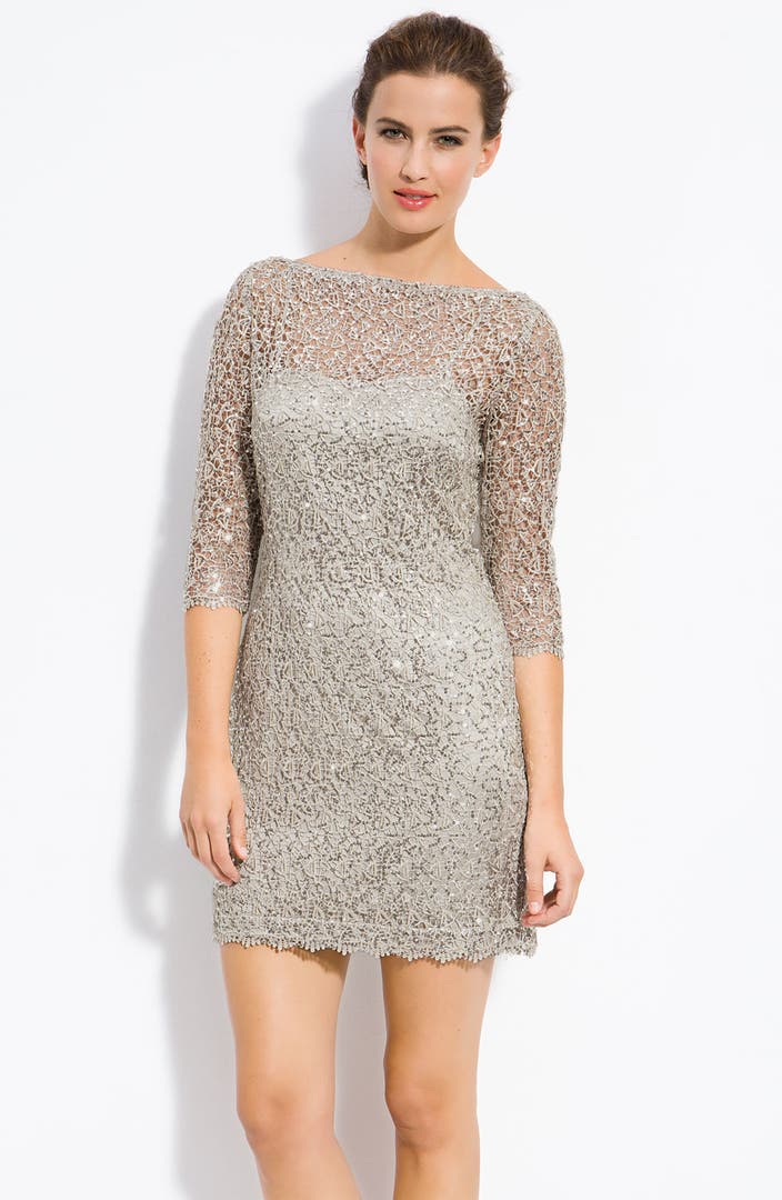 Kay Unger Sequin Lace Sheath Dress | Nordstrom