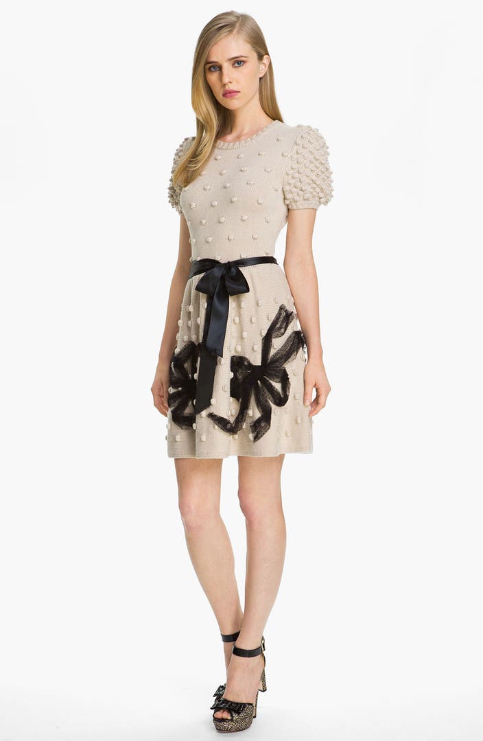 RED Valentino Bow Detail Knit Dress | Nordstrom