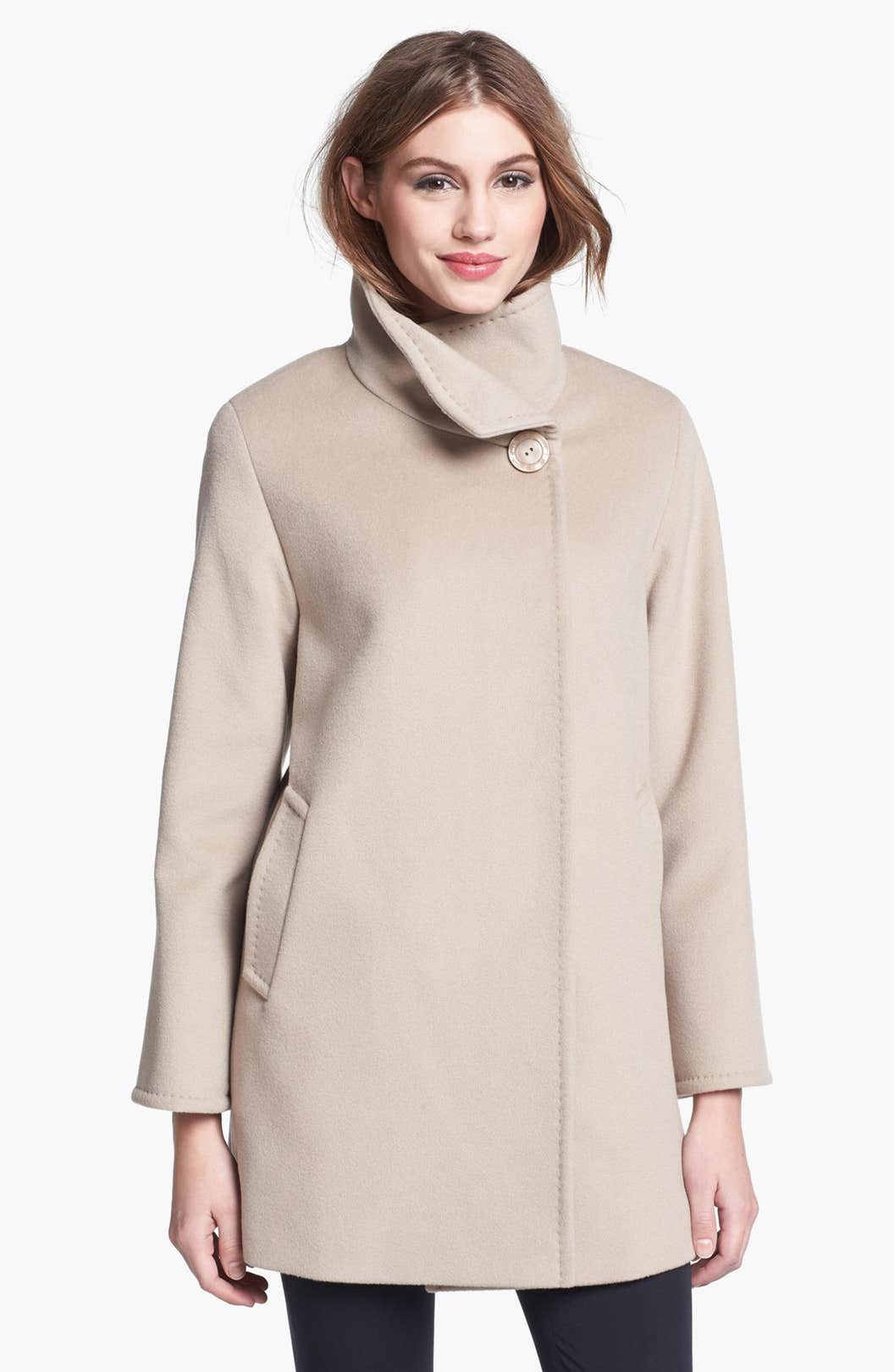 Cinzia Rocca Due Convertible Collar Wool Coat (Petite) | Nordstrom