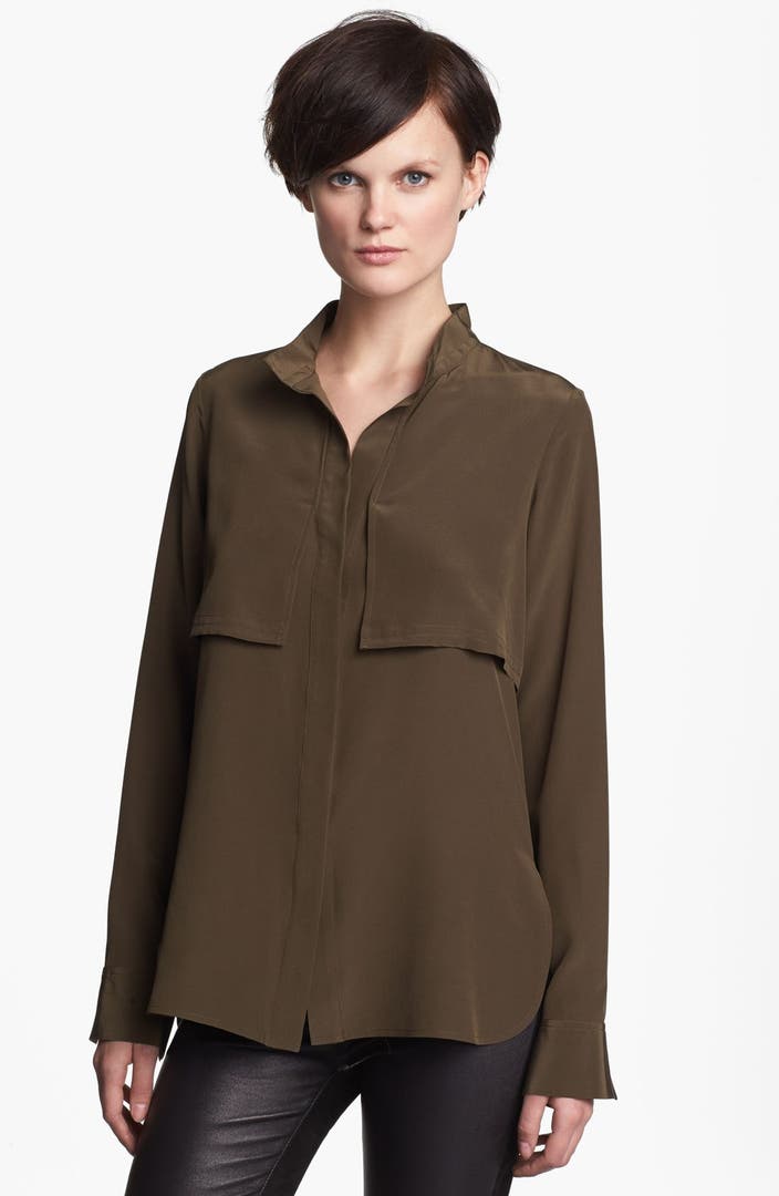 Vince Silk Military Blouse | Nordstrom