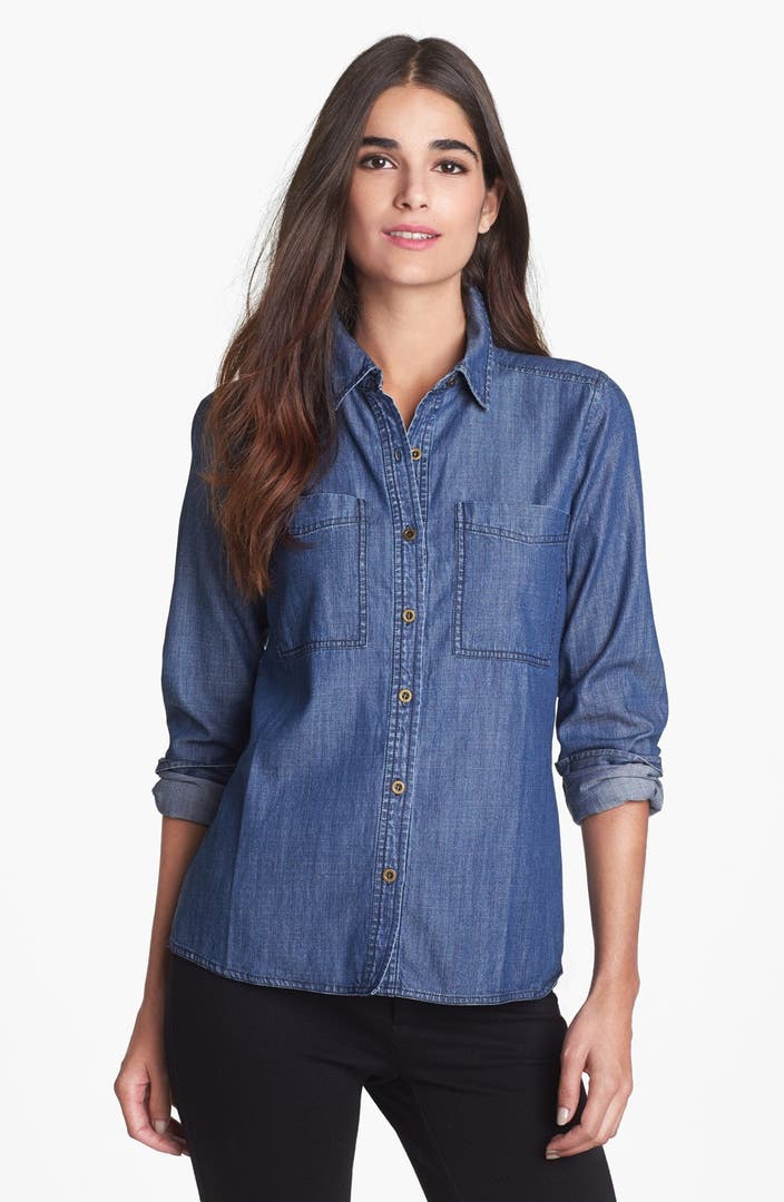 Eileen Fisher Denim Shirt (Regular & Petite) | Nordstrom