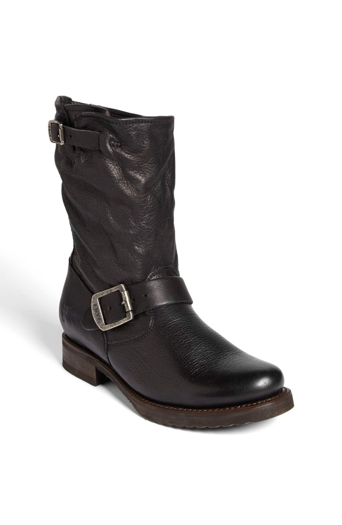 frye mid shaft leather boots