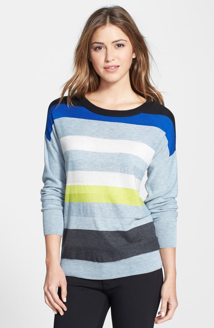 Vince Camuto Boatneck Stripe Sweater (Regular & Petite) | Nordstrom