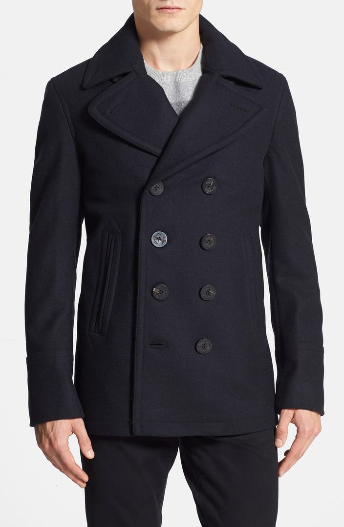 Burberry 'Eckford' Wool & Cashmere Peacoat | Nordstrom
