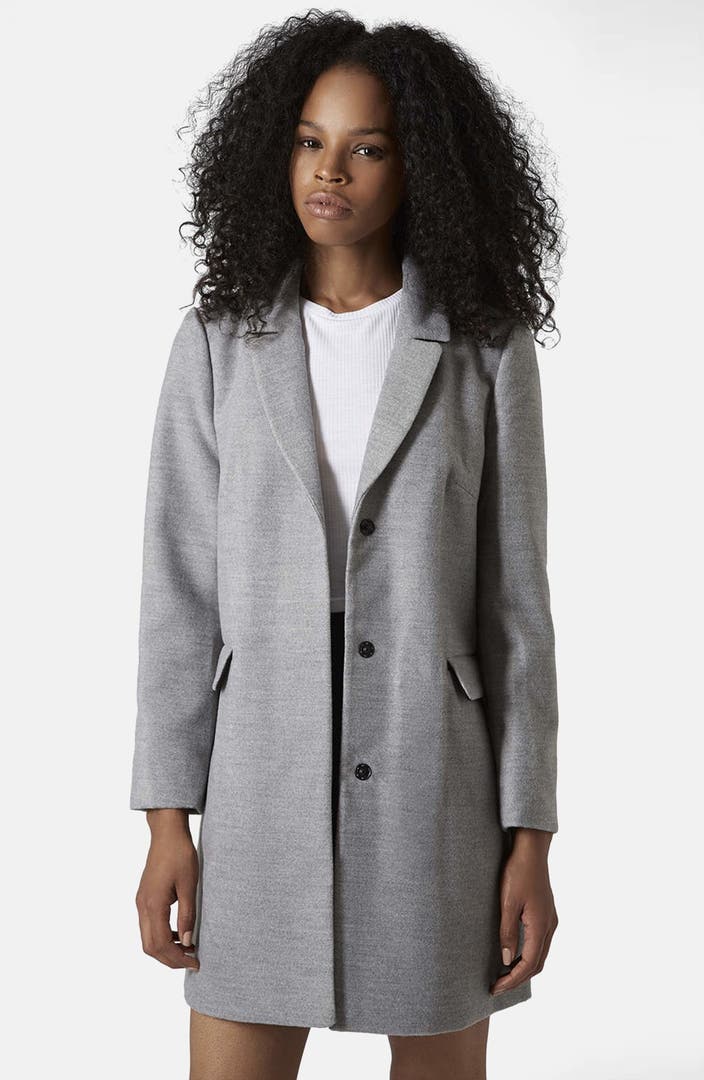 Topshop 'Maisie' Slim Brushed Coat | Nordstrom