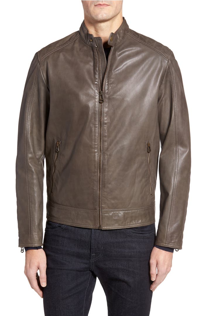 Cole Haan Washed Leather Moto Jacket | Nordstrom