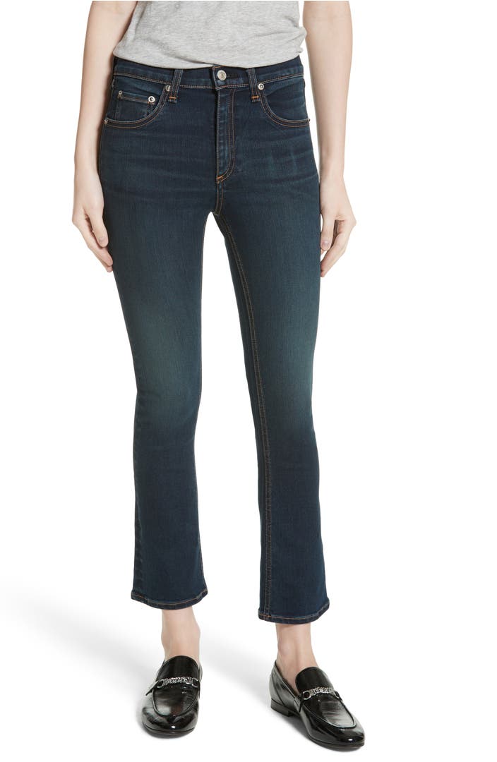 rag & bone/JEAN Hana High Waist Crop Flare Jeans (Bedford) | Nordstrom