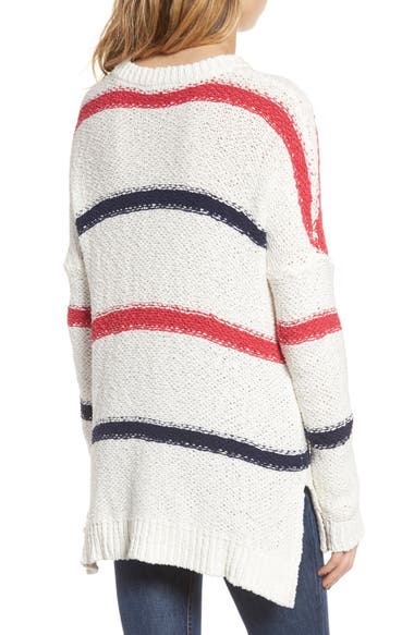 CUPCAKES AND CASHMERE Madden Stripe Sweater in White | ModeSens