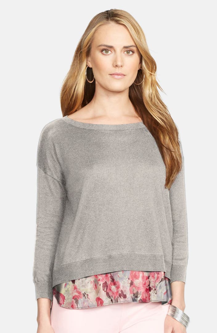 Lauren Ralph Lauren Layered Look Boatneck Sweater (Regular & Petite ...