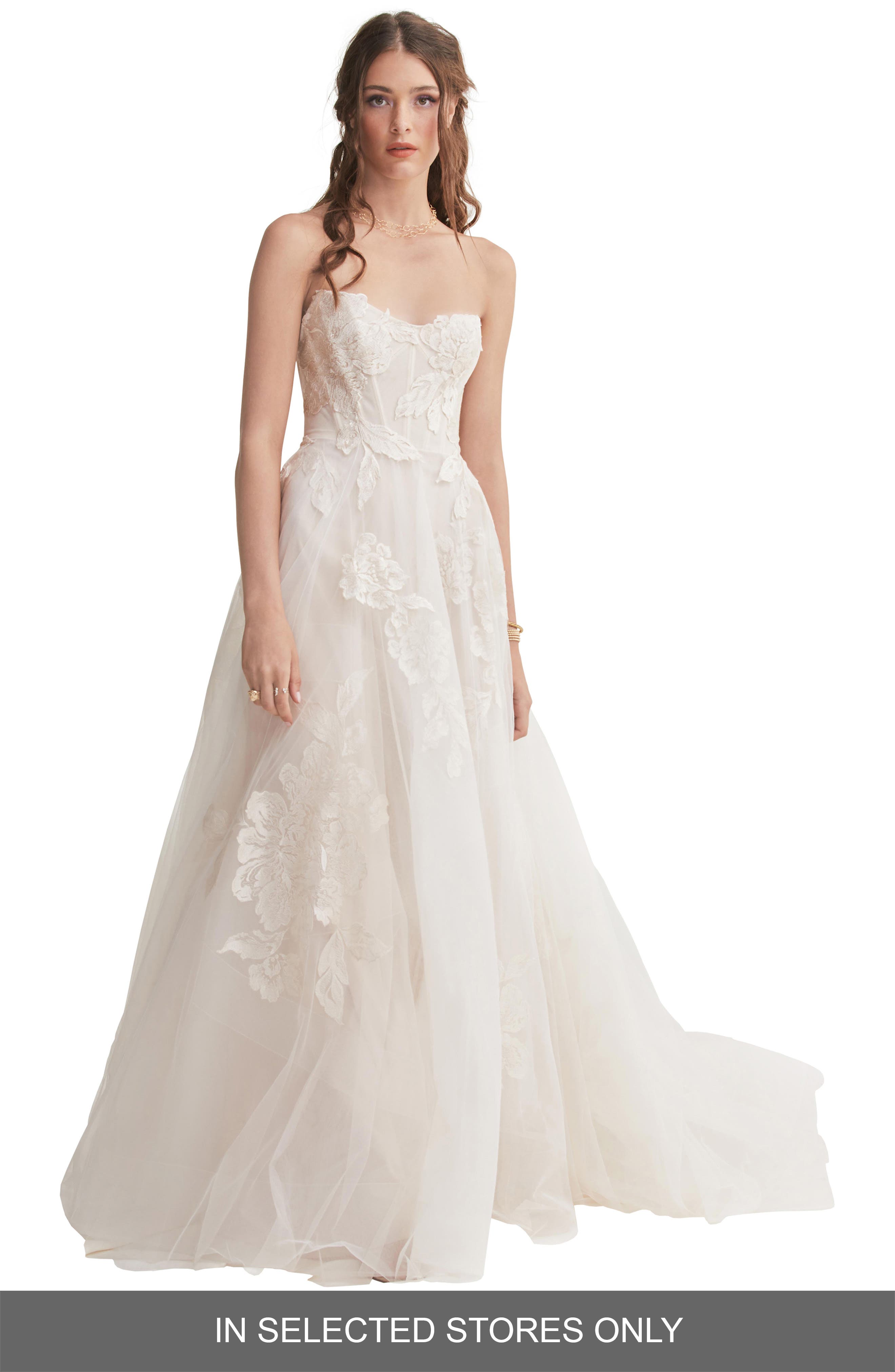 galatea embroidered tulle ballgown