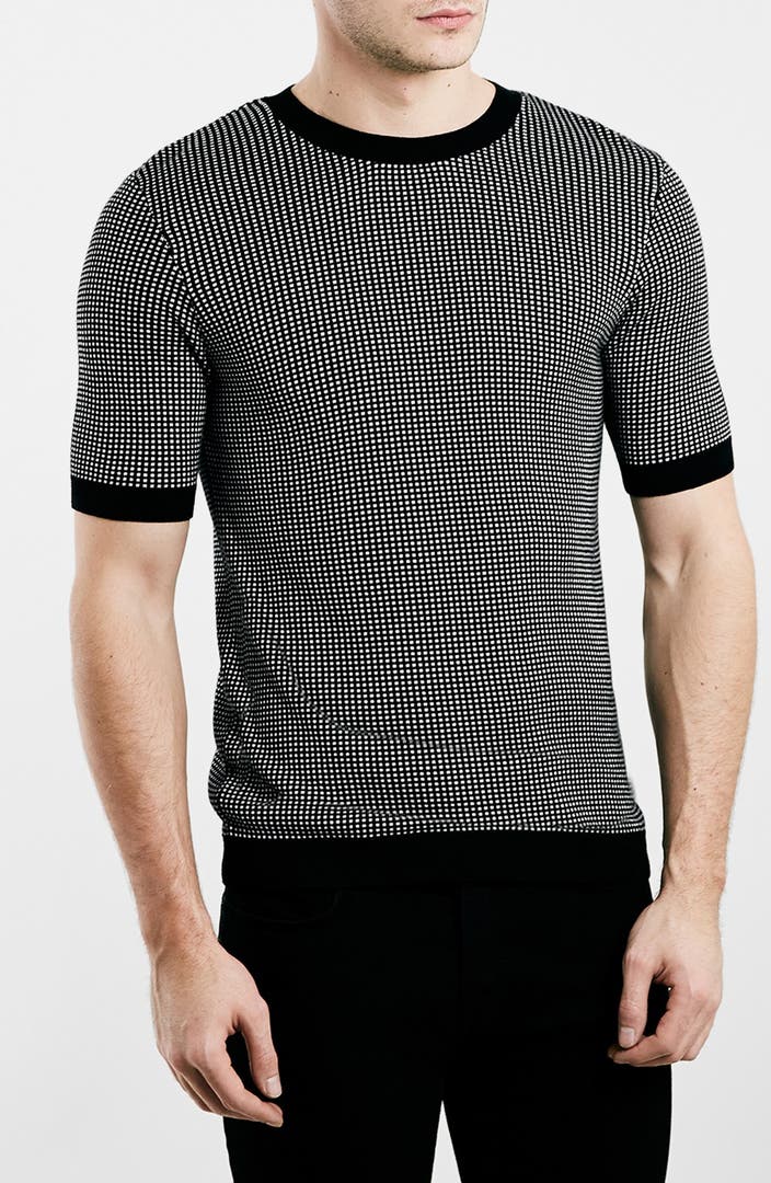 Topman Knit Pattern Textured T-Shirt | Nordstrom