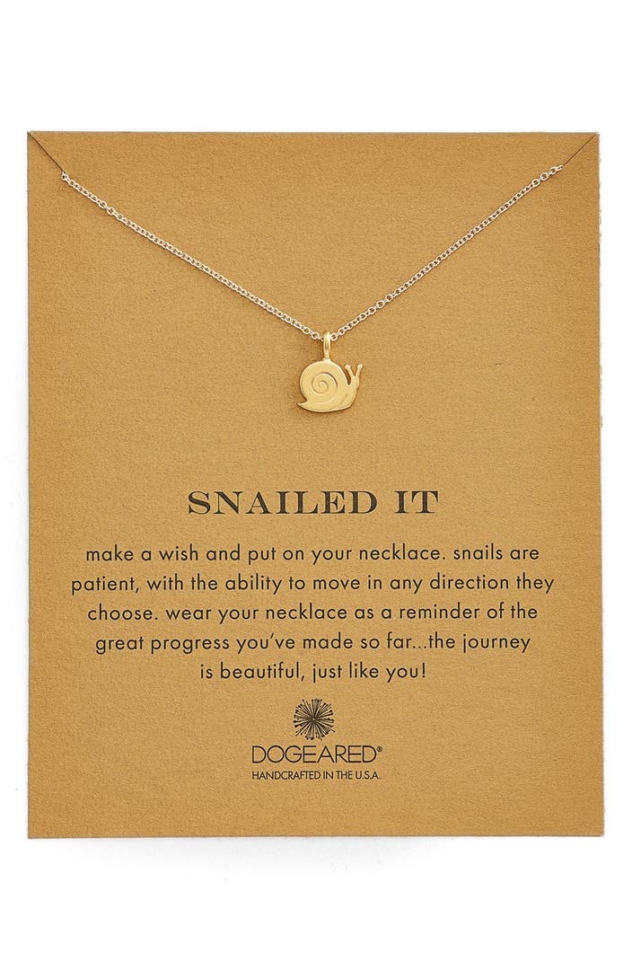 Dogeared 'Reminder - Snailed It' Pendant Necklace | Nordstrom