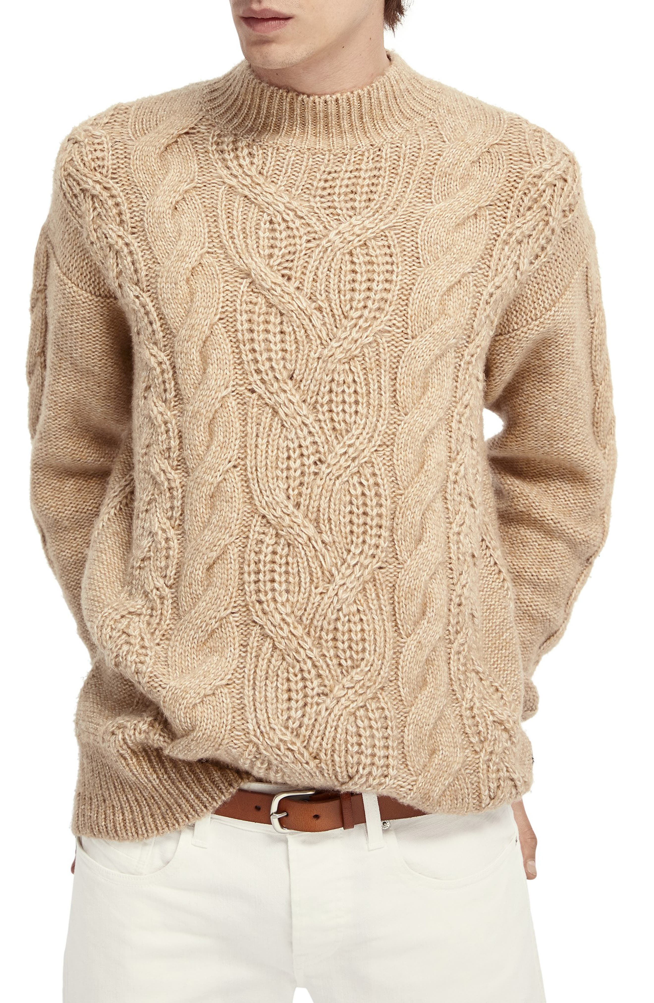 mock neck wool sweater