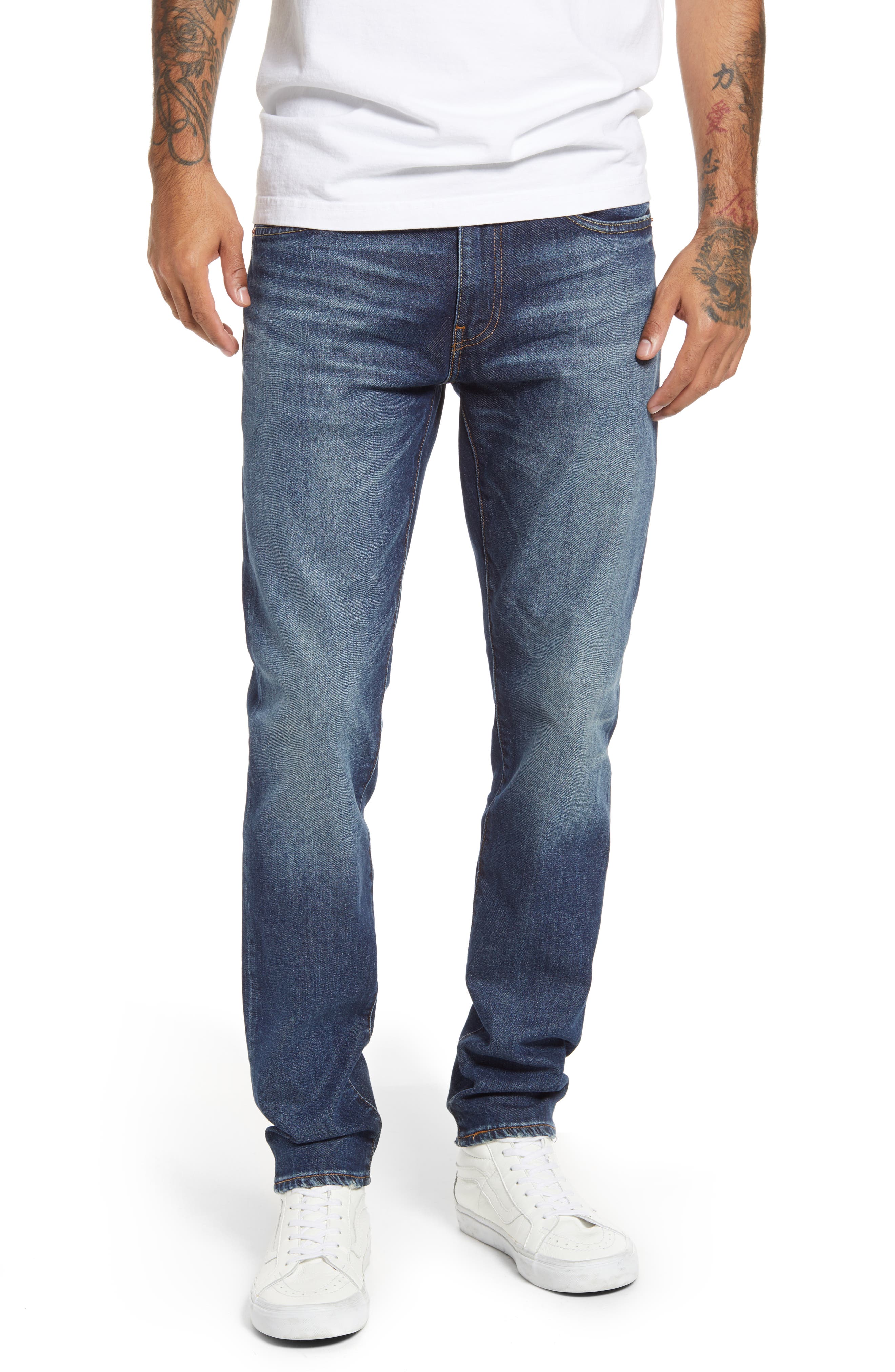 skinny fit tapered jeans
