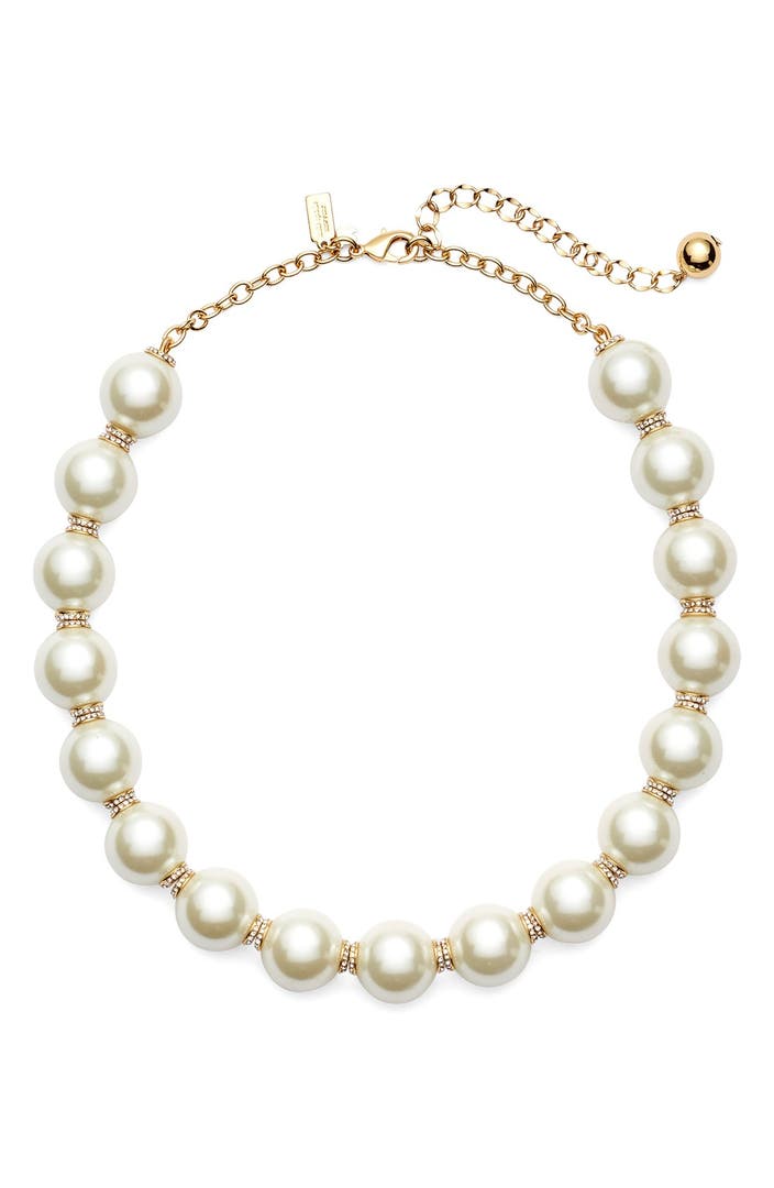 kate spade new york imitation pearl collar necklace | Nordstrom