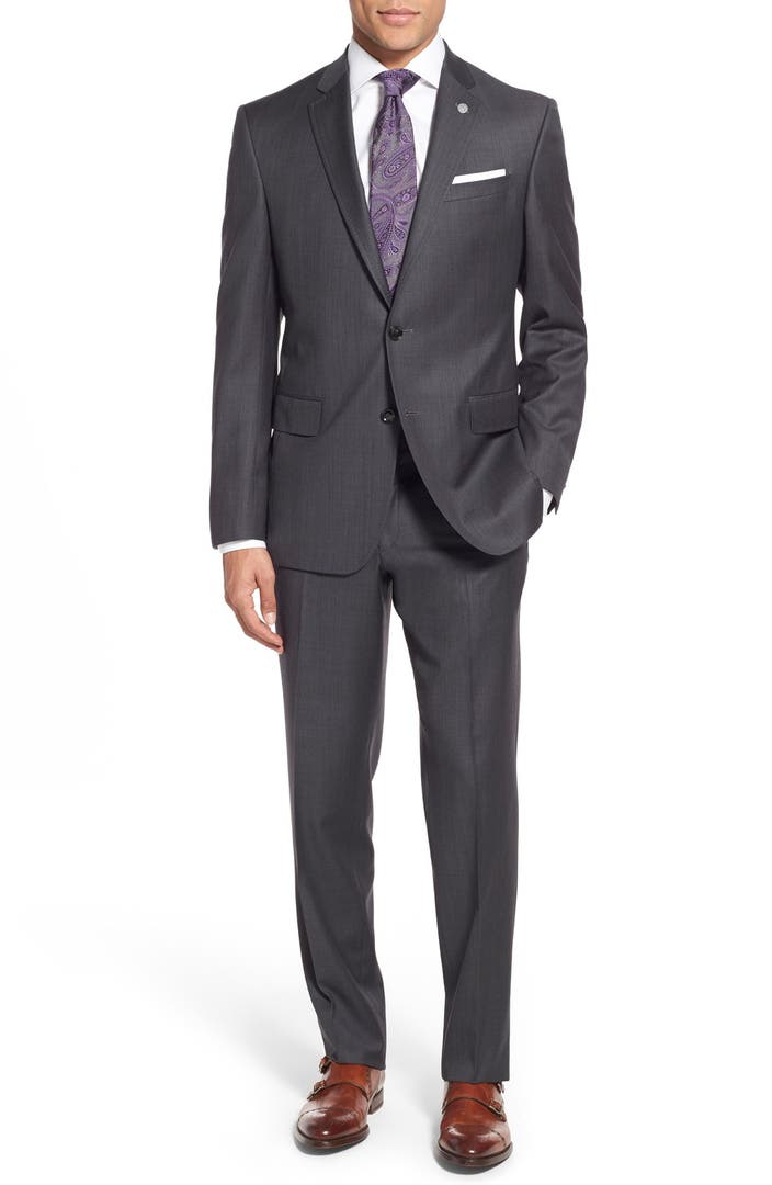 Ted Baker London 'Jay' Trim Fit Solid Wool Suit | Nordstrom