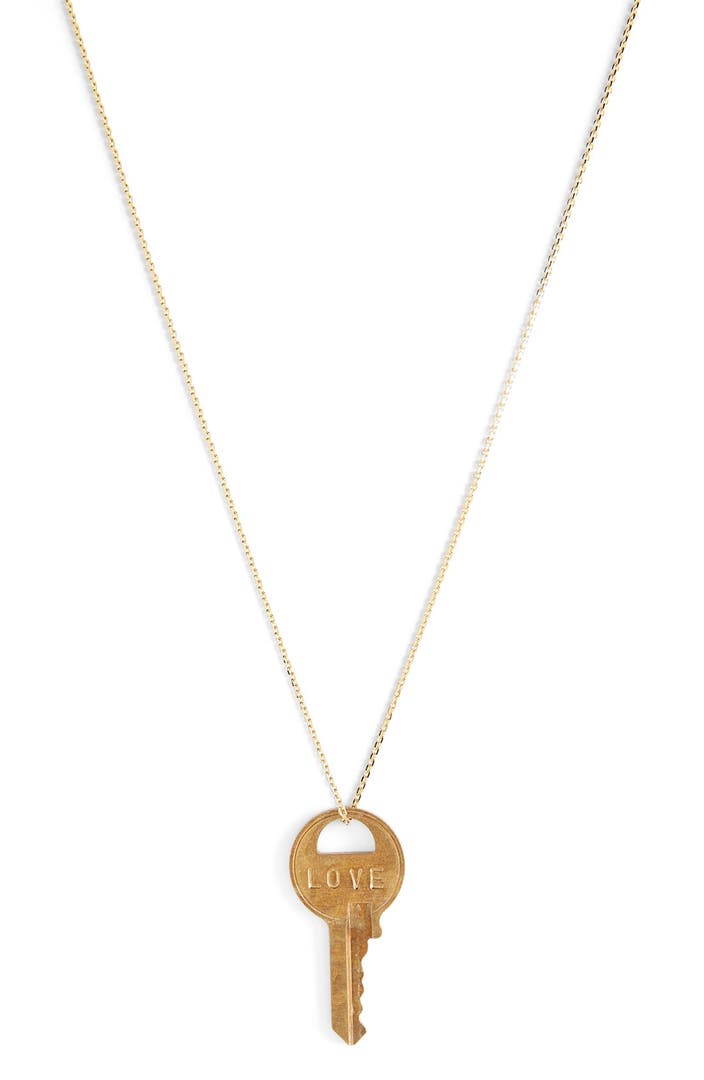 The Giving Keys Dainty Classic Hope 18-Inch Gold Key Pendant Necklace ...