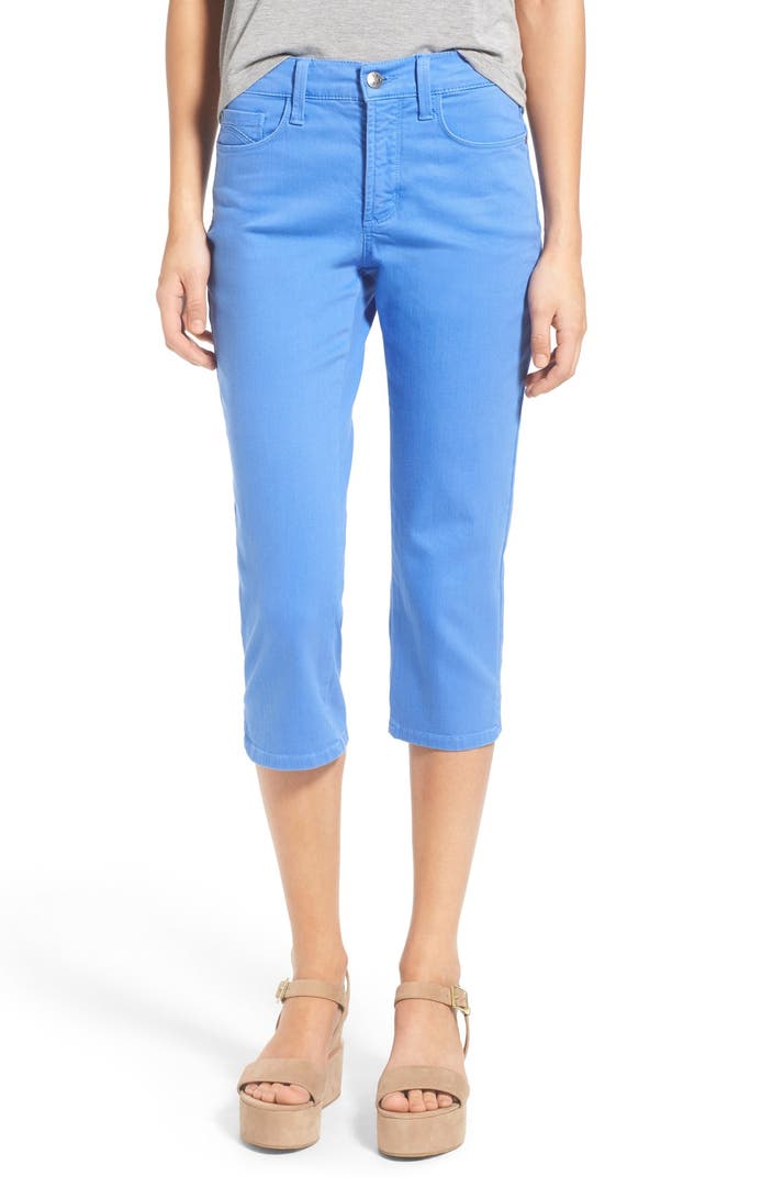 NYDJ 'Ariel' Slit Hem Colored Stretch Crop Jeans | Nordstrom