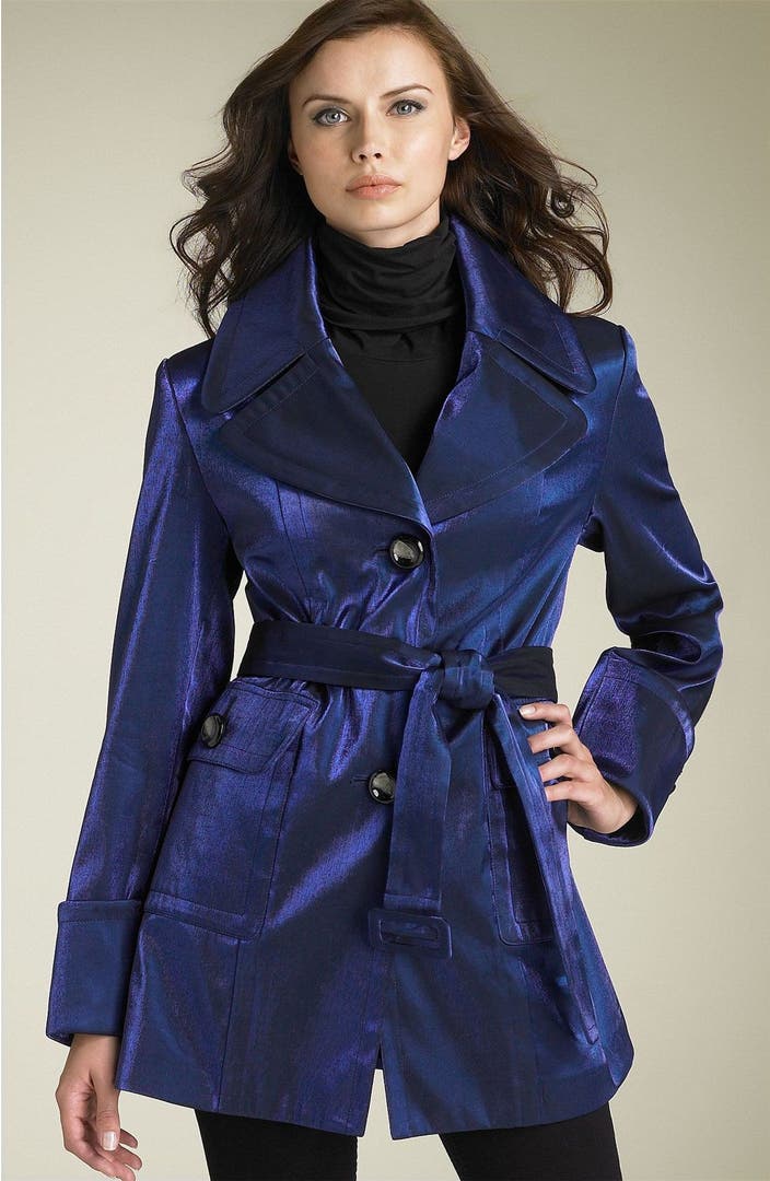 Hilary Radley New York Liquid Satin Trench Coat | Nordstrom