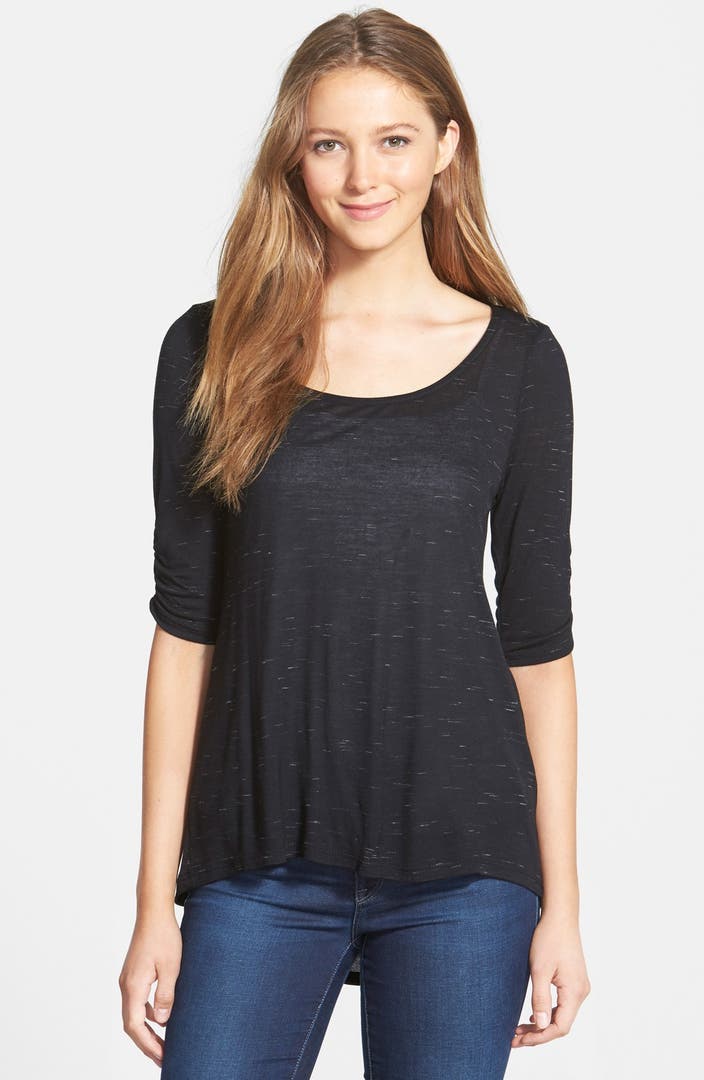 Olivia Moon Space Dye High/Low Blouse | Nordstrom