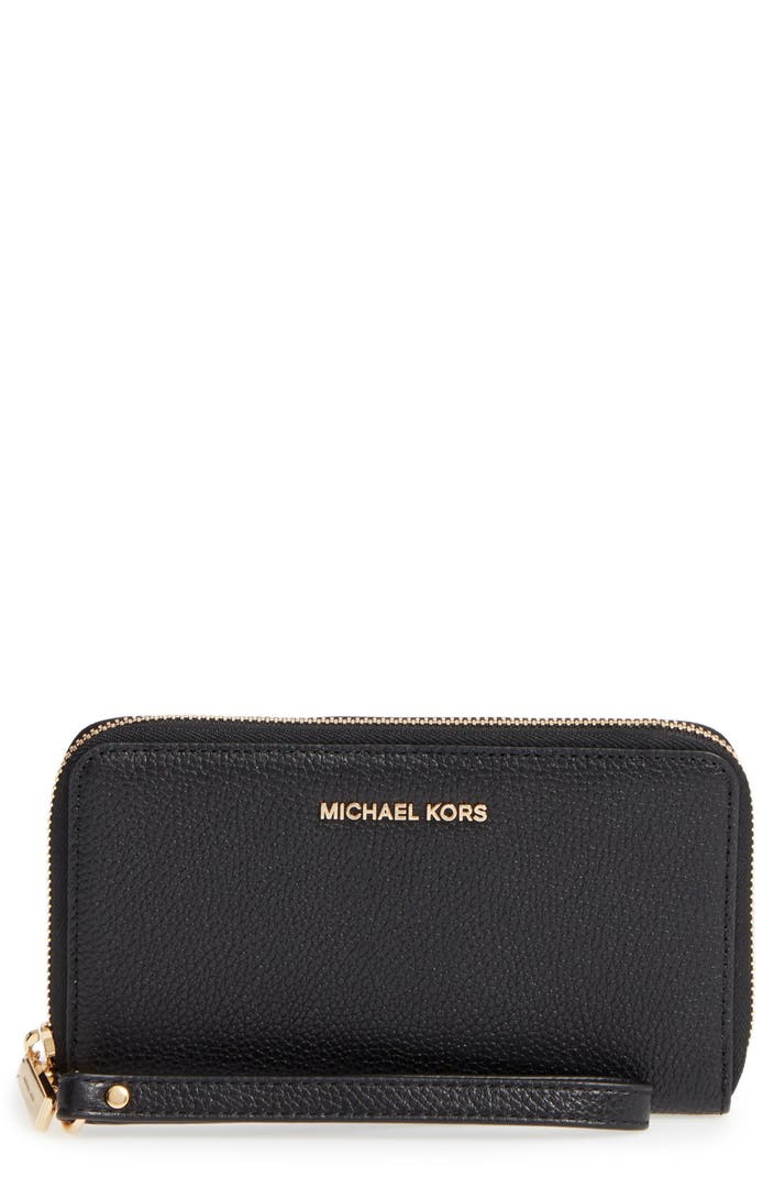 MICHAEL Michael Kors Mercer Large Leather Tech Wristlet | Nordstrom