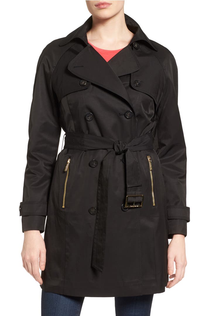 MICHAEL Michael Kors Belted Double Breasted Trench Coat | Nordstrom