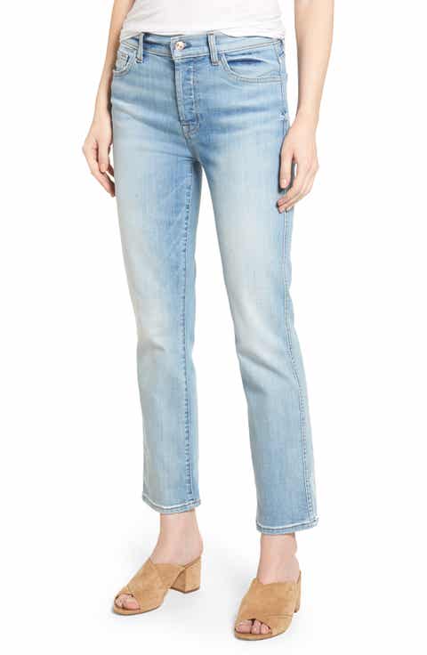 %% 7 For All Mankind® Edie High Waist Crop Jeans (Vintage Azure) Do not ...