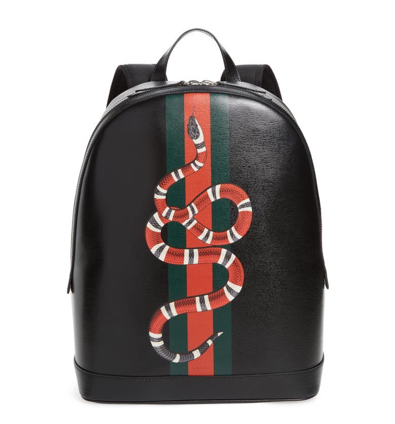 Gucci Snake Print Leather Backpack | Nordstrom