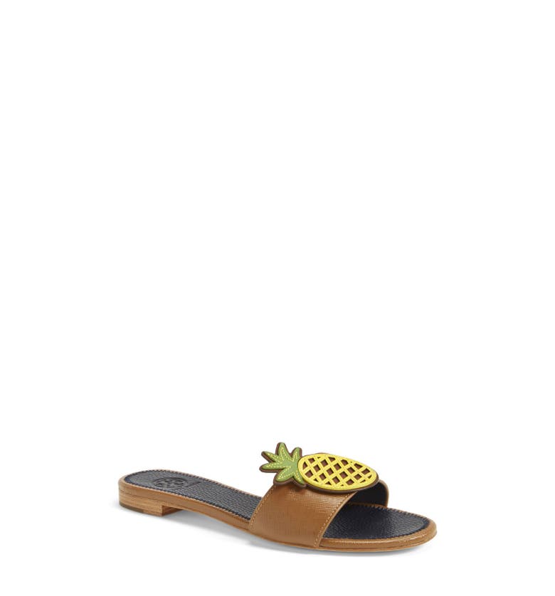 Tory Burch Pineapple Leather Slide Sandal (Women) | Nordstrom