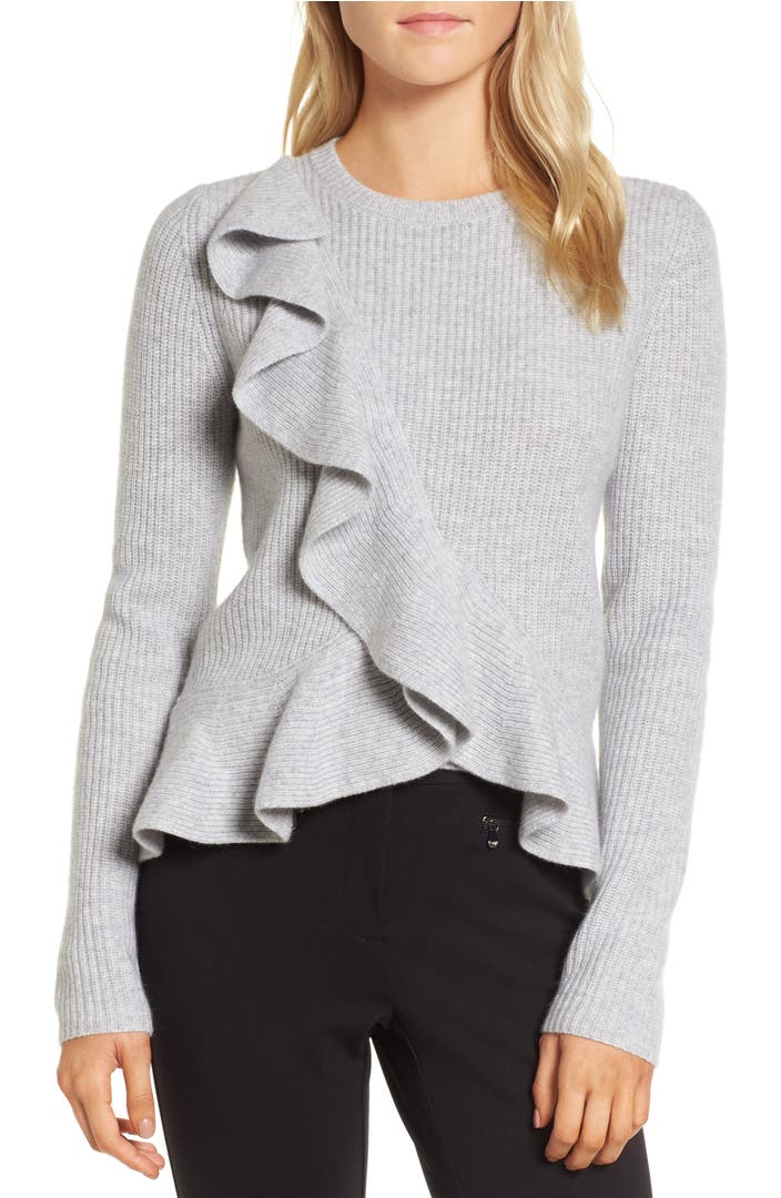 Nordstrom Signature Ruffled Cashmere Sweater | Nordstrom