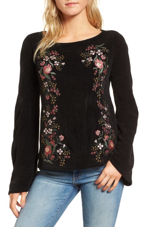 Main Image - cupcakes and cashmere Ruthie Embroidered Sweater