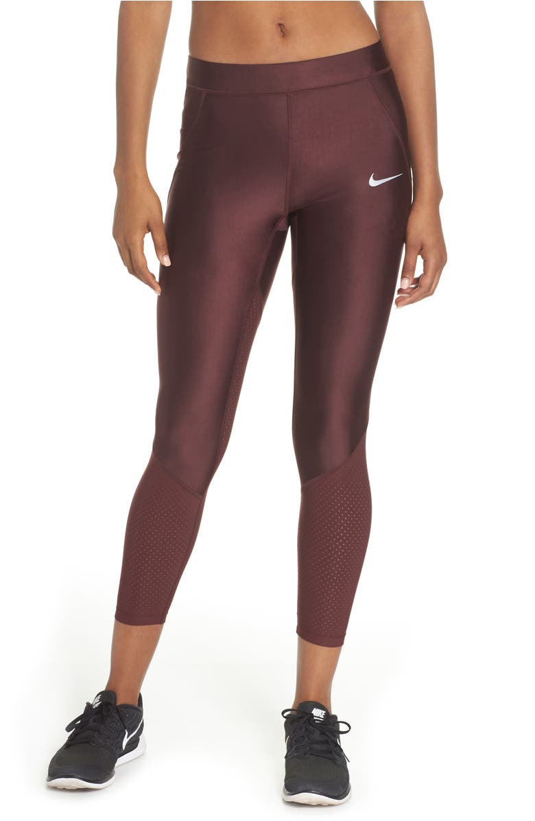 Speed Cool Running Tights,
                        Main,
                        color, Burgundy Crush
