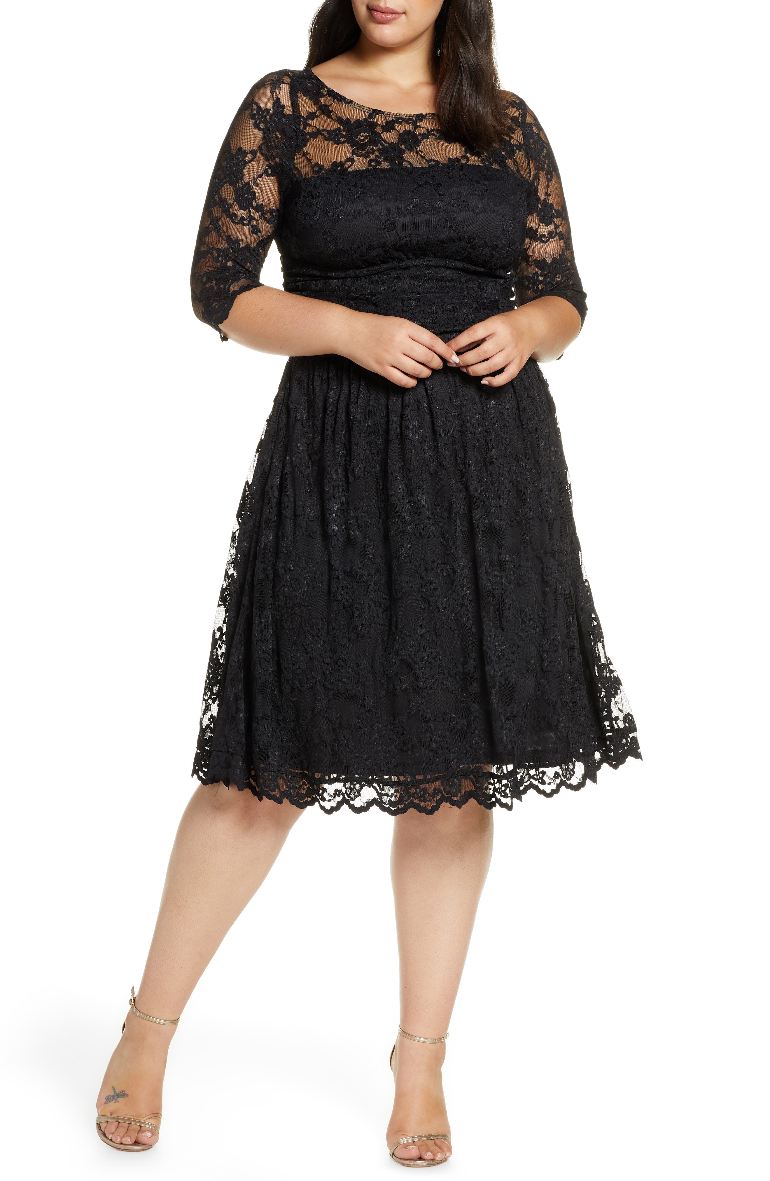 lace dress for big size