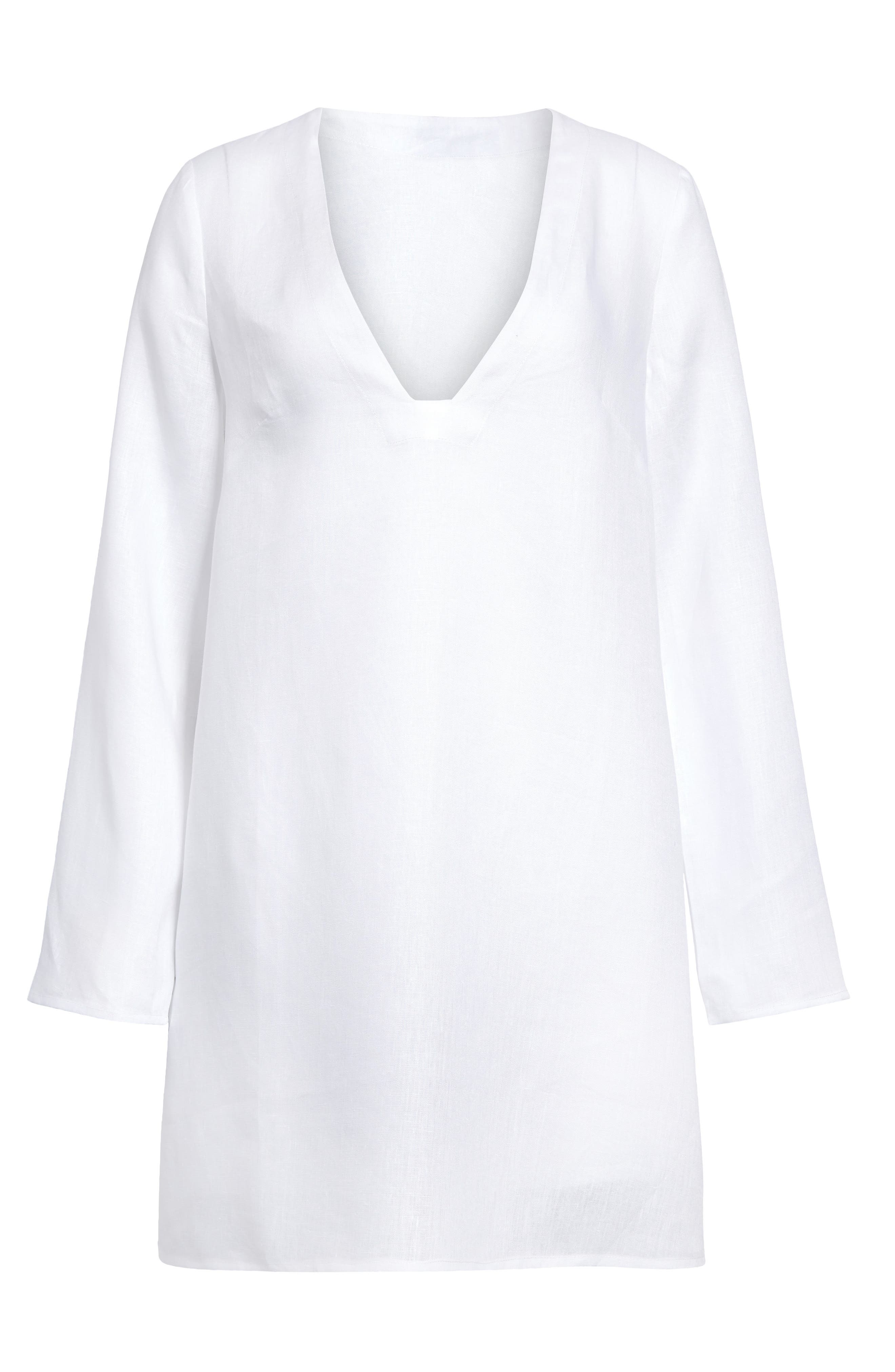 nordstrom white linen dress