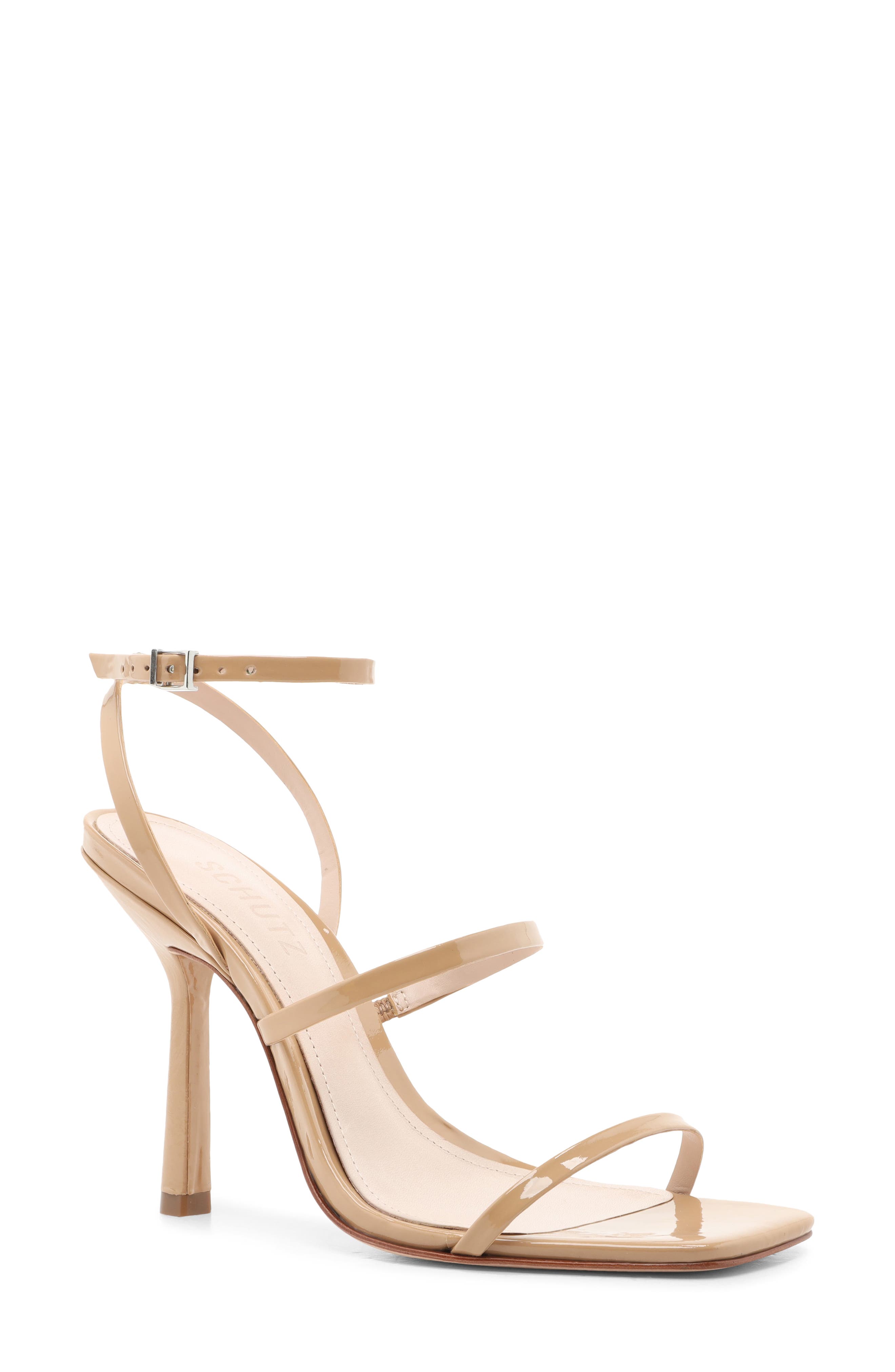 womens nude strappy heels