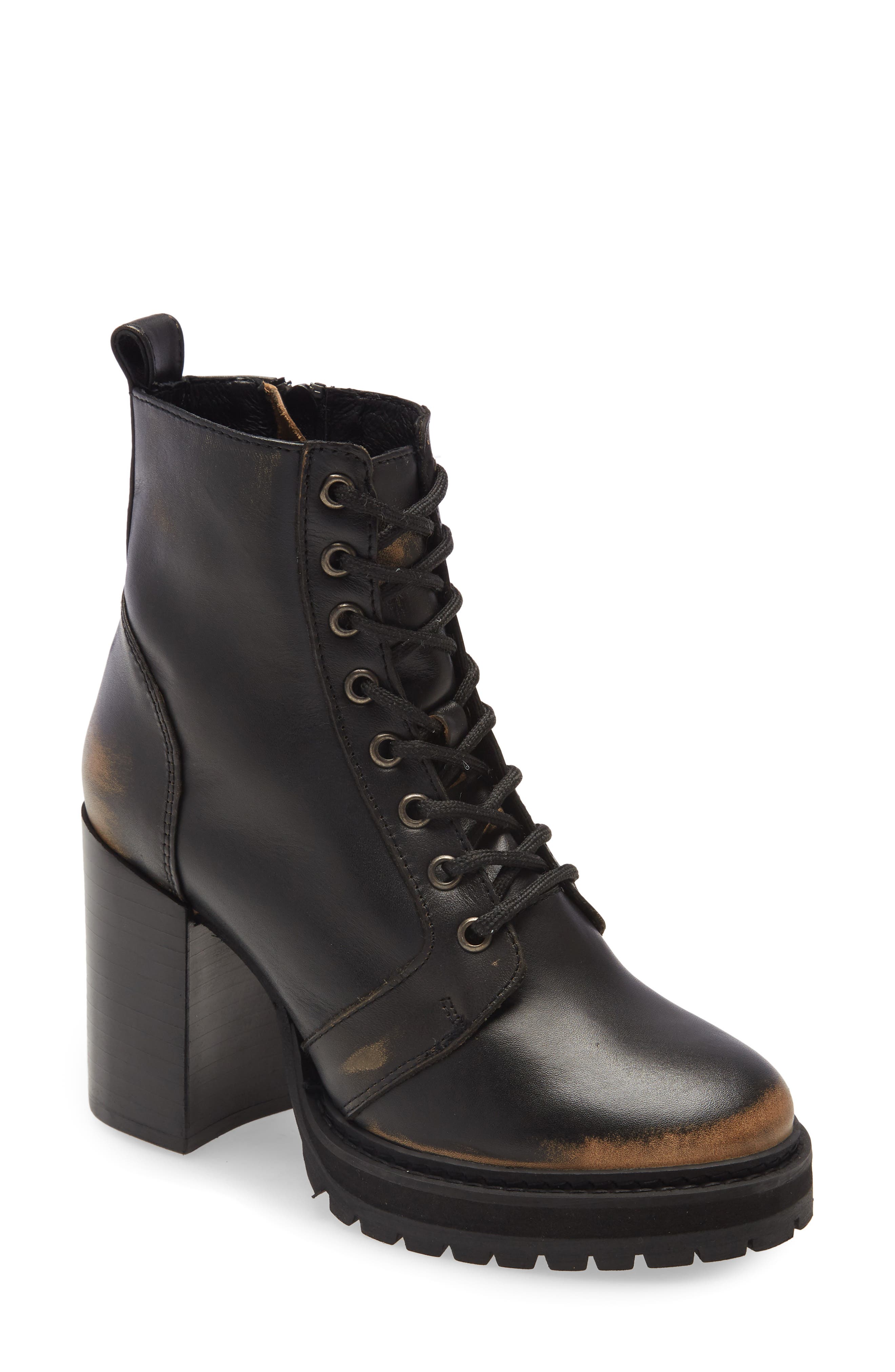 madden girl women's alice lace up bootie