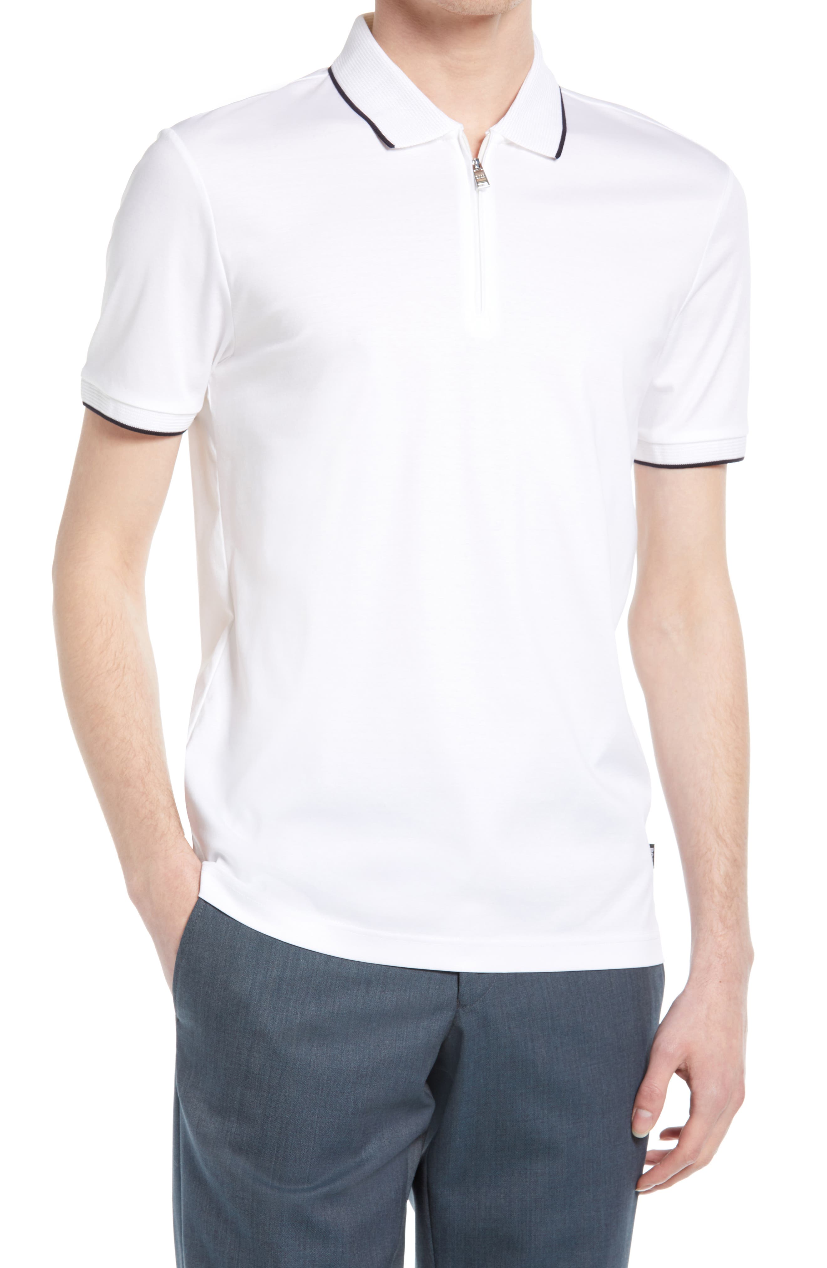 white color polo shirt