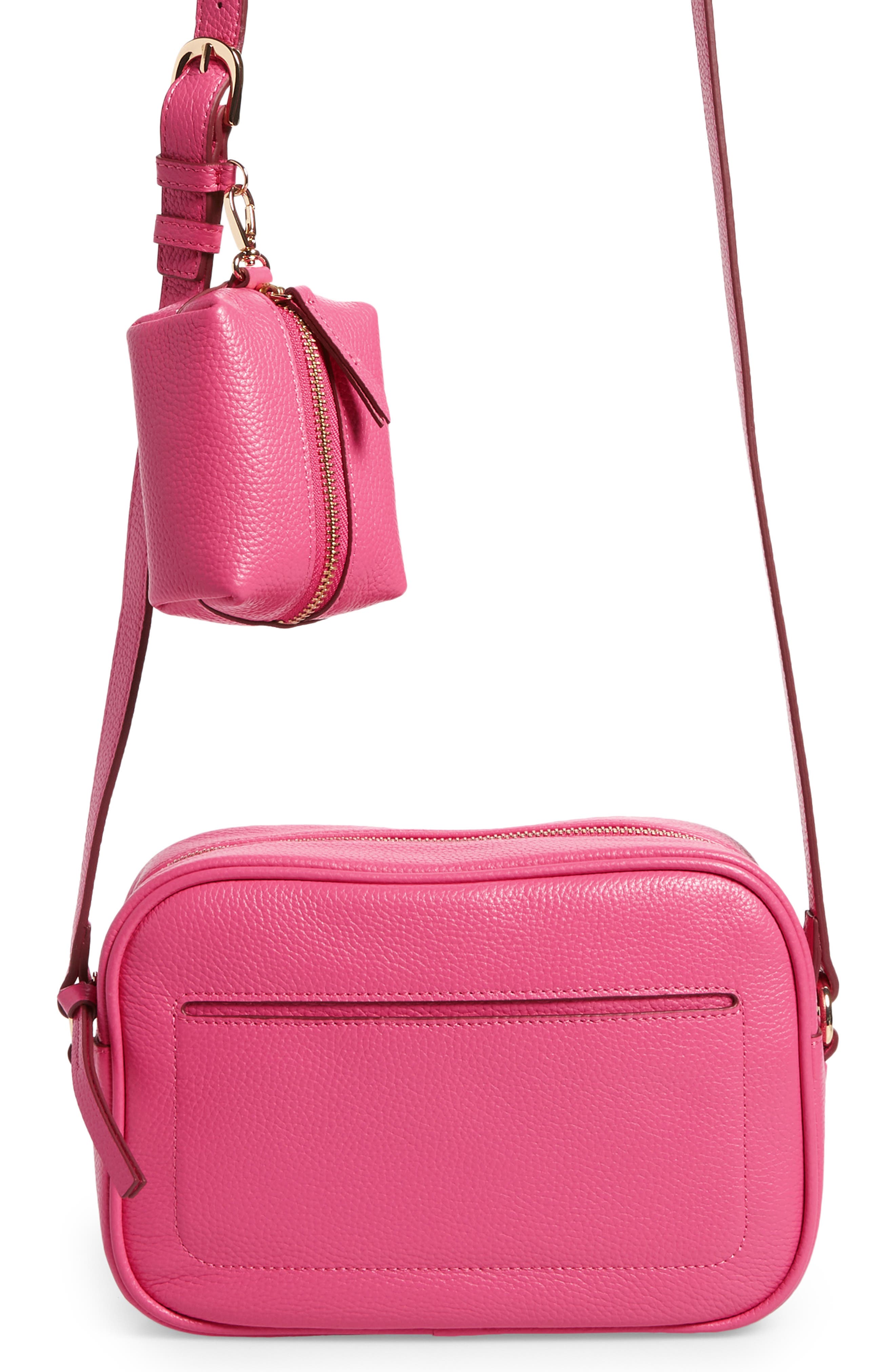 Casual bag and unique leather bag Small crossbody bag and Mini crossbody bag Pink leather clutch Pink crossbody bag