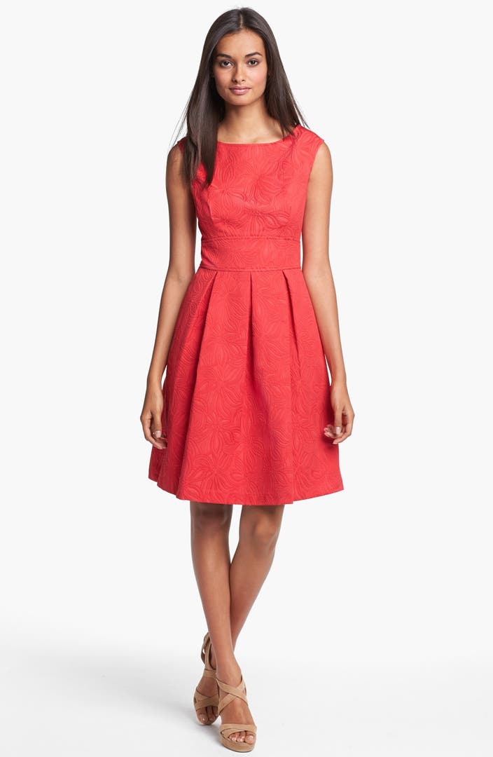 Adrianna Papell Floral Jacquard Fit & Flare Dress | Nordstrom