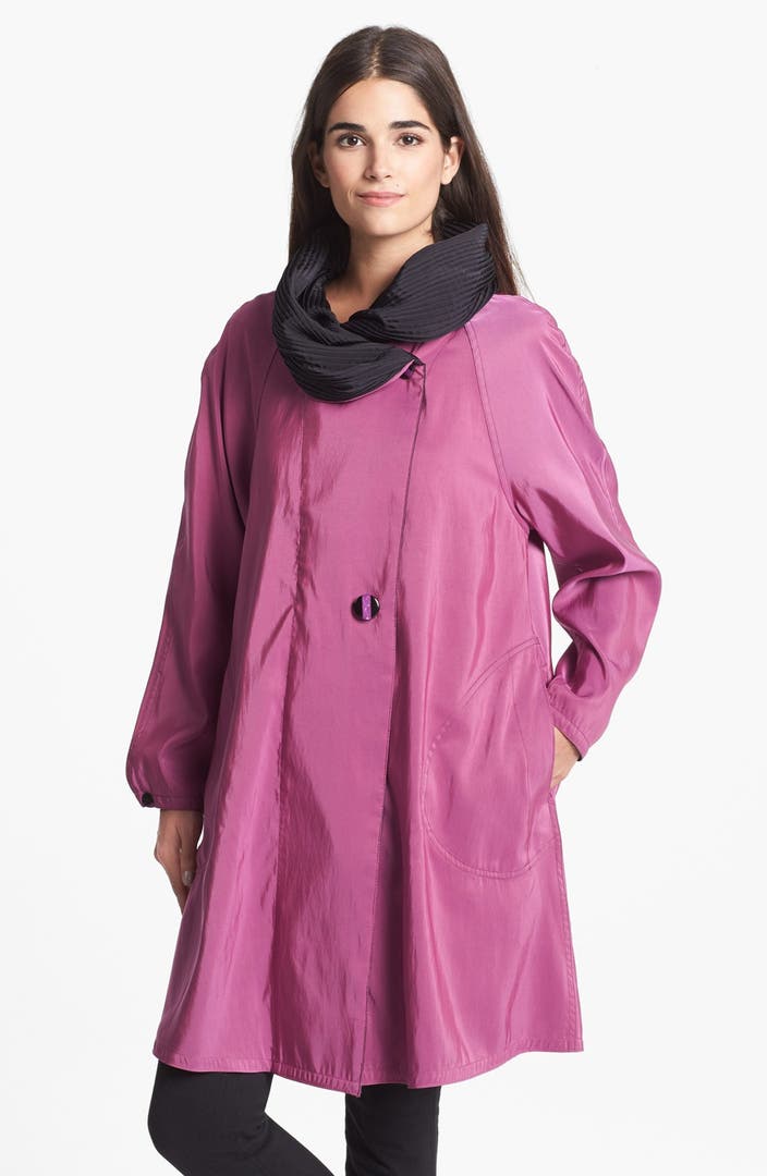 Mycra Pac Designer Wear Reversible Pleat Hood Packable Travel Coat ...