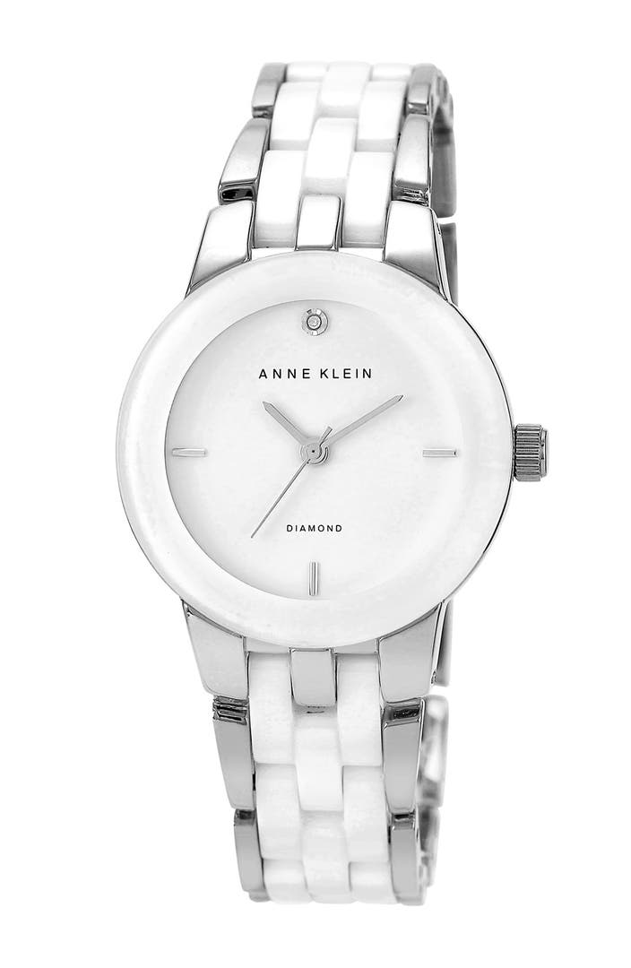 Anne Klein Diamond Marker Ceramic Bracelet Watch, 30mm | Nordstrom