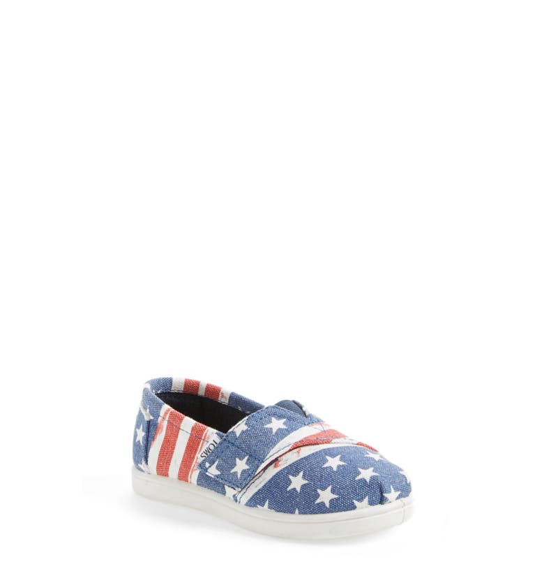 TOMS 'Classic Tiny - American Flag' Slip-On (Baby, Walker & Toddler ...