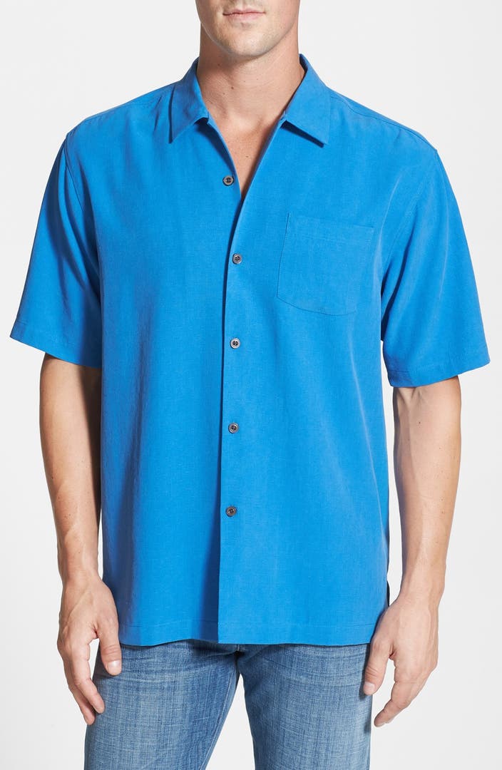 Tommy Bahama 'Dobby' Original Fit Silk Camp Shirt | Nordstrom